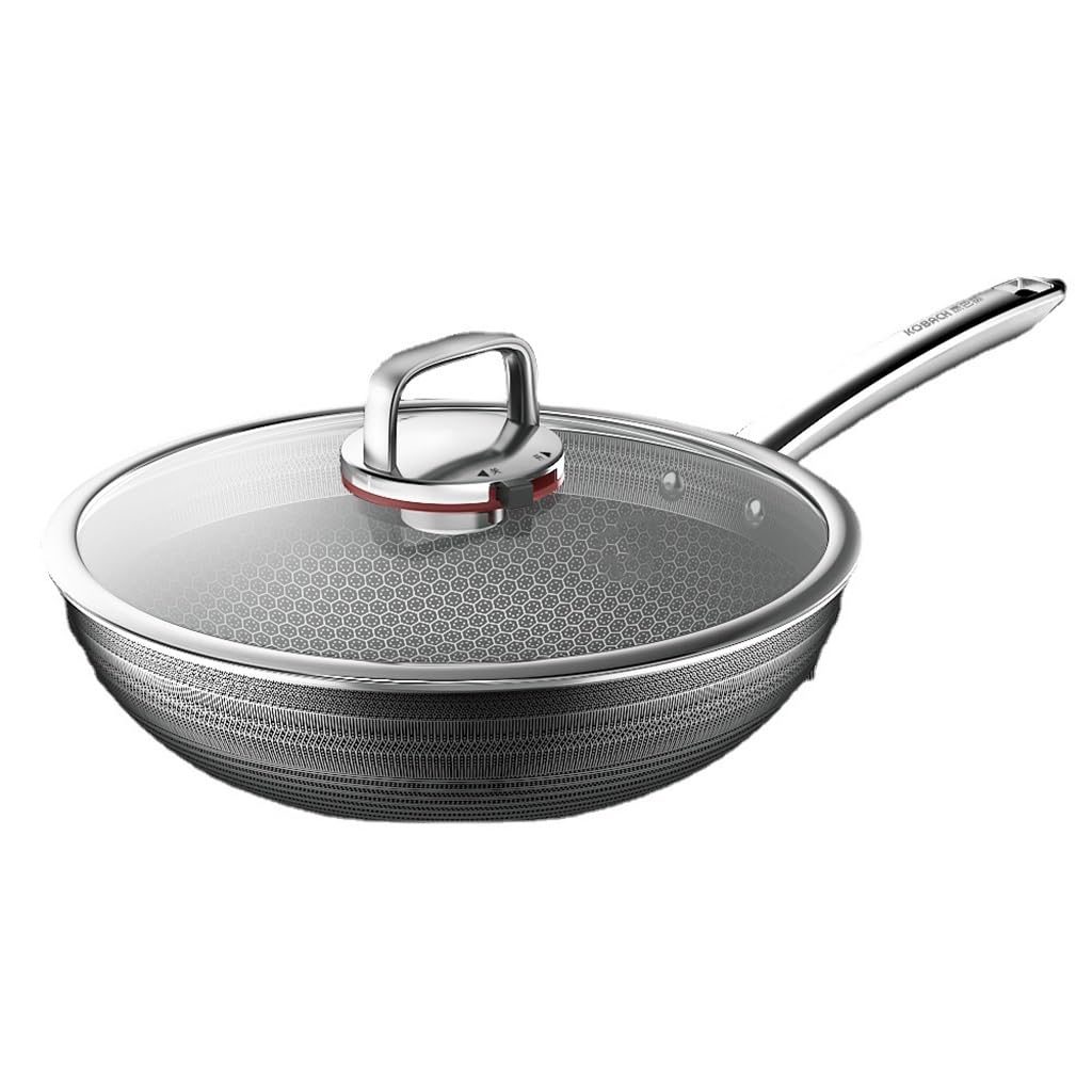 Frying Pan Household Non-stick Stainless Steel Frying Pan Temperature-sensitive Non-stick Pan