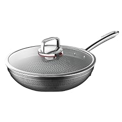 Frying Pan Household Non-stick Stainless Steel Frying Pan Temperature-sensitive Non-stick Pan