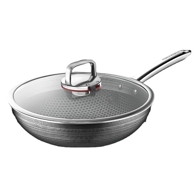 Frying Pan Household Non-stick Stainless Steel Frying Pan Temperature-sensitive Non-stick Pan