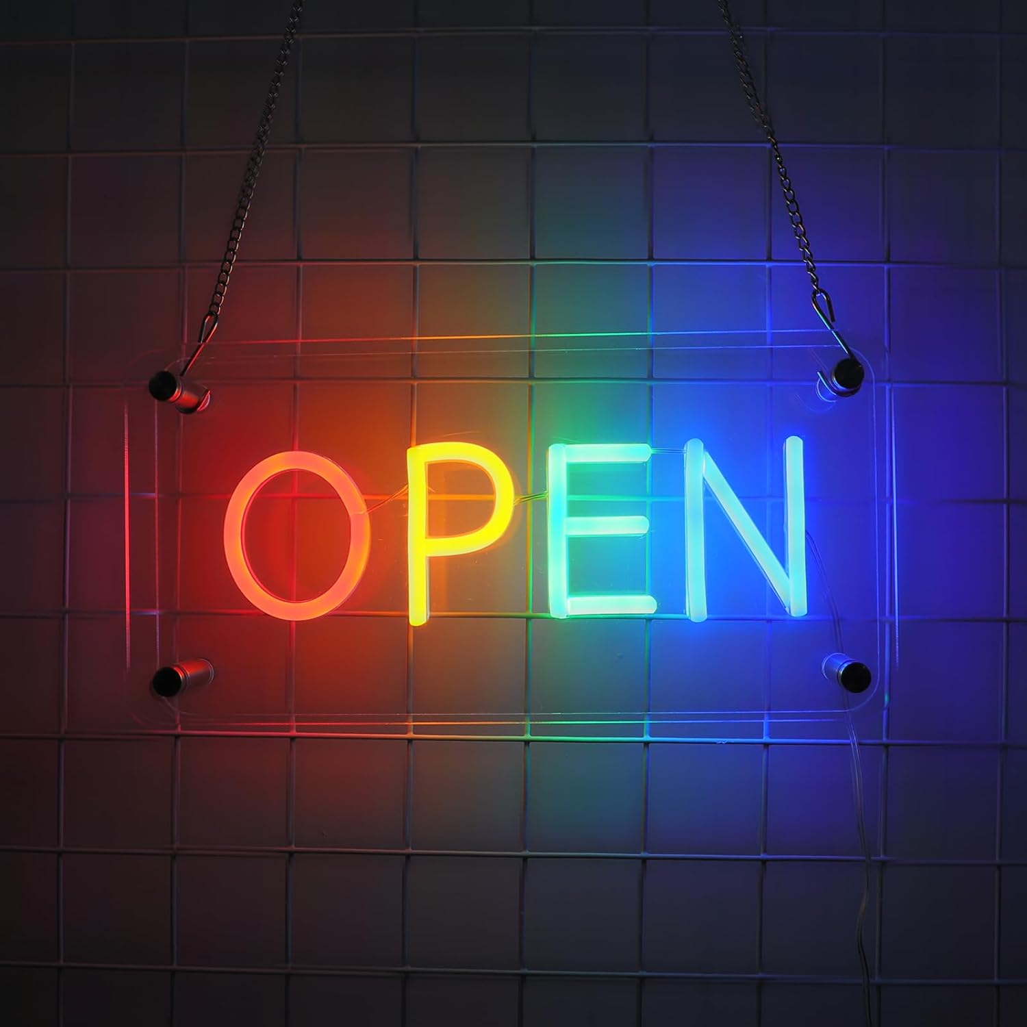 ENUOLI Open Neon Sign Lightbox Open Sign Neon Lights Sign for Bedroom Dimmable Neon LED Sign Neon Wall Light for Bar Restaurant Hotel Shop Club Decor - Image 2