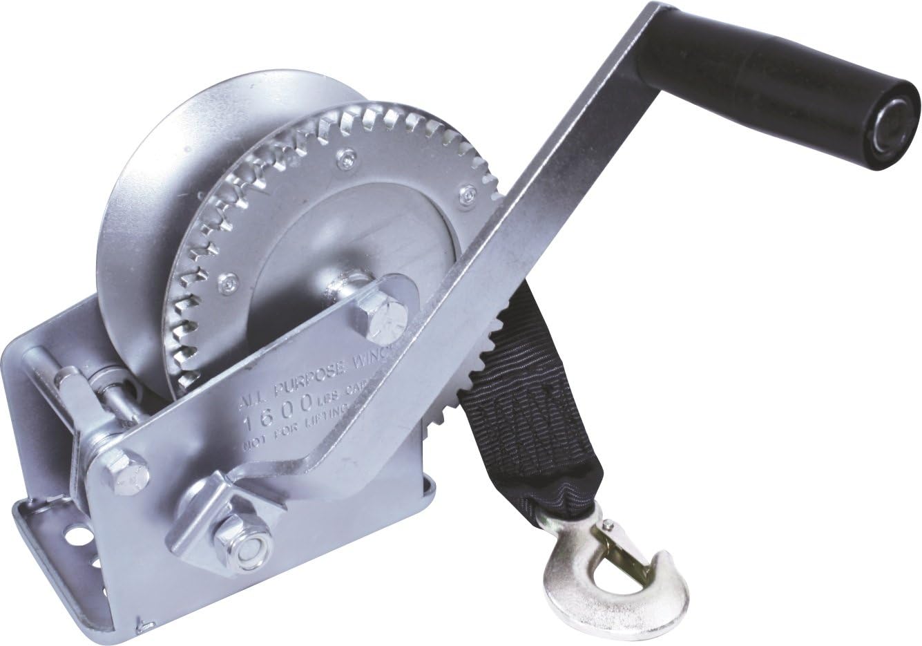 SeaSense Zinc Plated Trailer Winch with 20' Strap