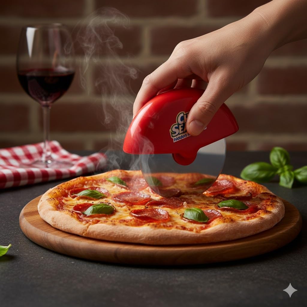 Custom Pizza Cutter Wheel – Personalized Stainless Steel & Plastic Pizza Wheel Cutter with Logo, Bulk Promotional Pizza Accessories for Restaurants & Food Service (100)