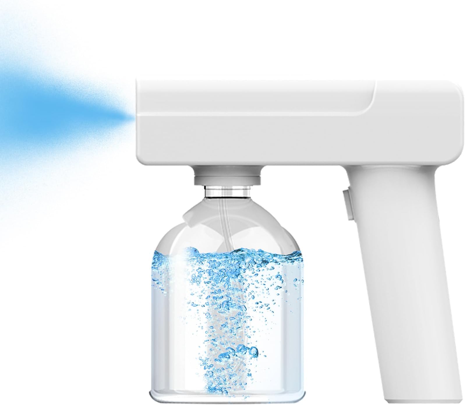 DR.SHARK Professional Sprayer Fogger Machine Electrostatic ULV Atomizer & Cordless Handheld Nano Steam Gun – Rechargeable Spray Gun with Blue Light for Touchless Spray