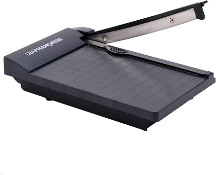Mini Paper Trimmer,Guillotine Compact Paper Cutter, 1/4-Inch Grid for Precision Cutting, Straight Cuts Up to 3 Sheets, Perfect for Photos,Coupons,Card Making and Small Craft Projects Grey