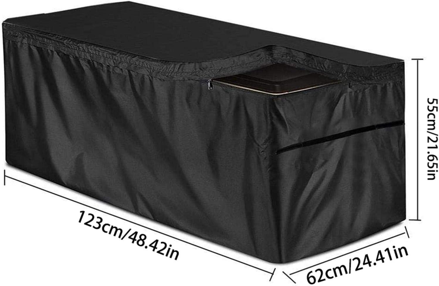Cassapanca multiuso per cuscini da giardino impermeabile UV 123 x 62 x 55 cm
