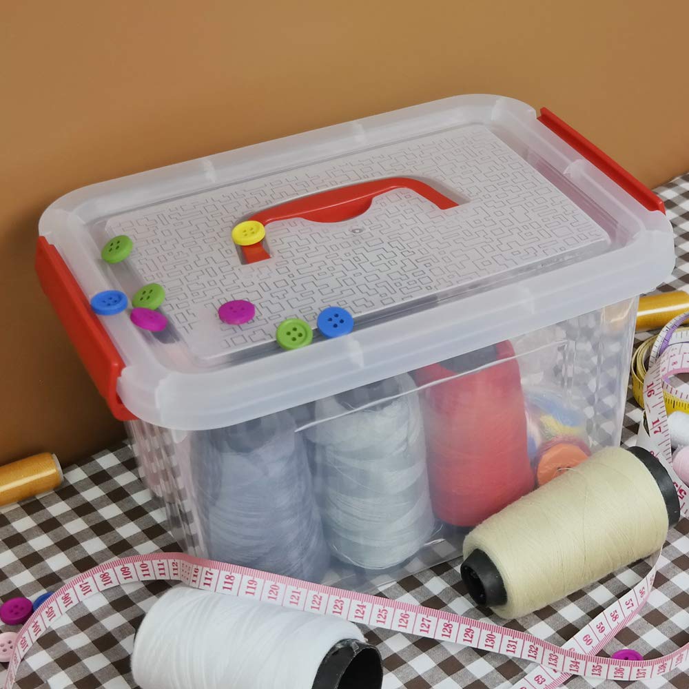 Kiddream 6er Set Küche Aufbewahrungsbox mit Deckel, 6 Liter kleine Kunststoff Box Set