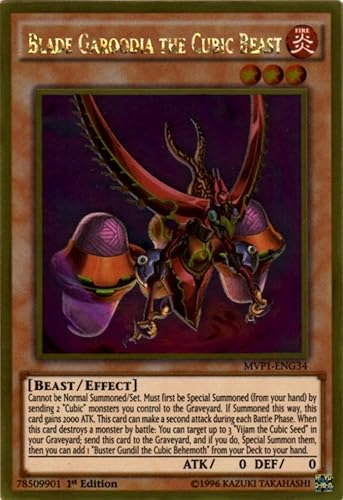 YU-GI-OH! - Blade Garoodia The Cubic Beast (MVP1-ENG34) - El lado oscuro de las dimensiones Paquete de películas Edición Oro - 1ª Edición - Oro Raro