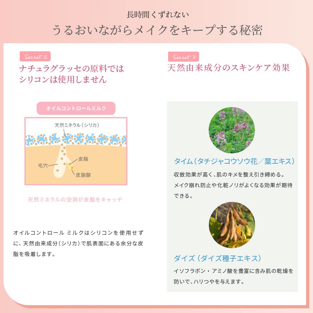 Amazon.co.jp: ナチュラグラッセ オイルコントロールミルク セット
