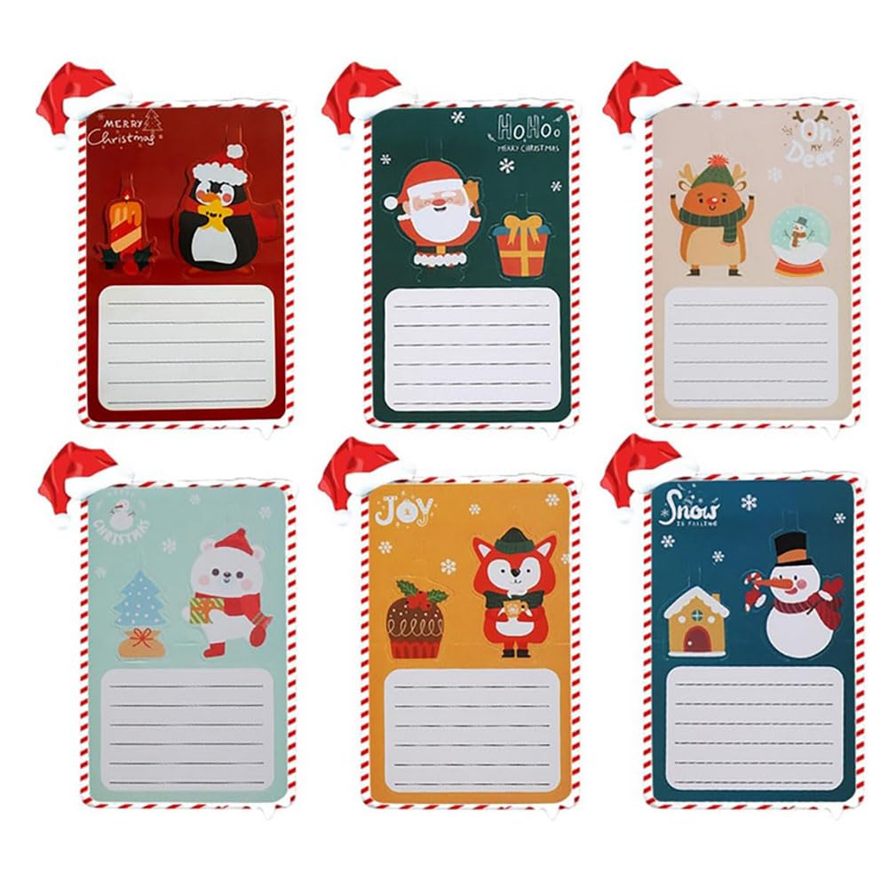 3D Christmas Cards set, 6 Pack Small Pop Up Card with Envelopes - Image 4