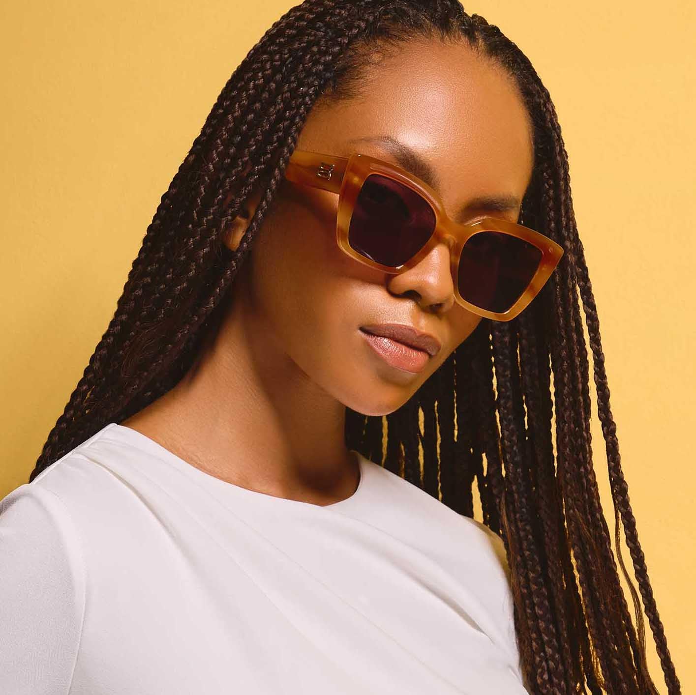 BOLON Women Oversized Square Cat Eye Stylish Sunglasses BL3211 Amalfi 53mm, Exclusive Eyewear Brand of EssilorLuxottica - Image 3