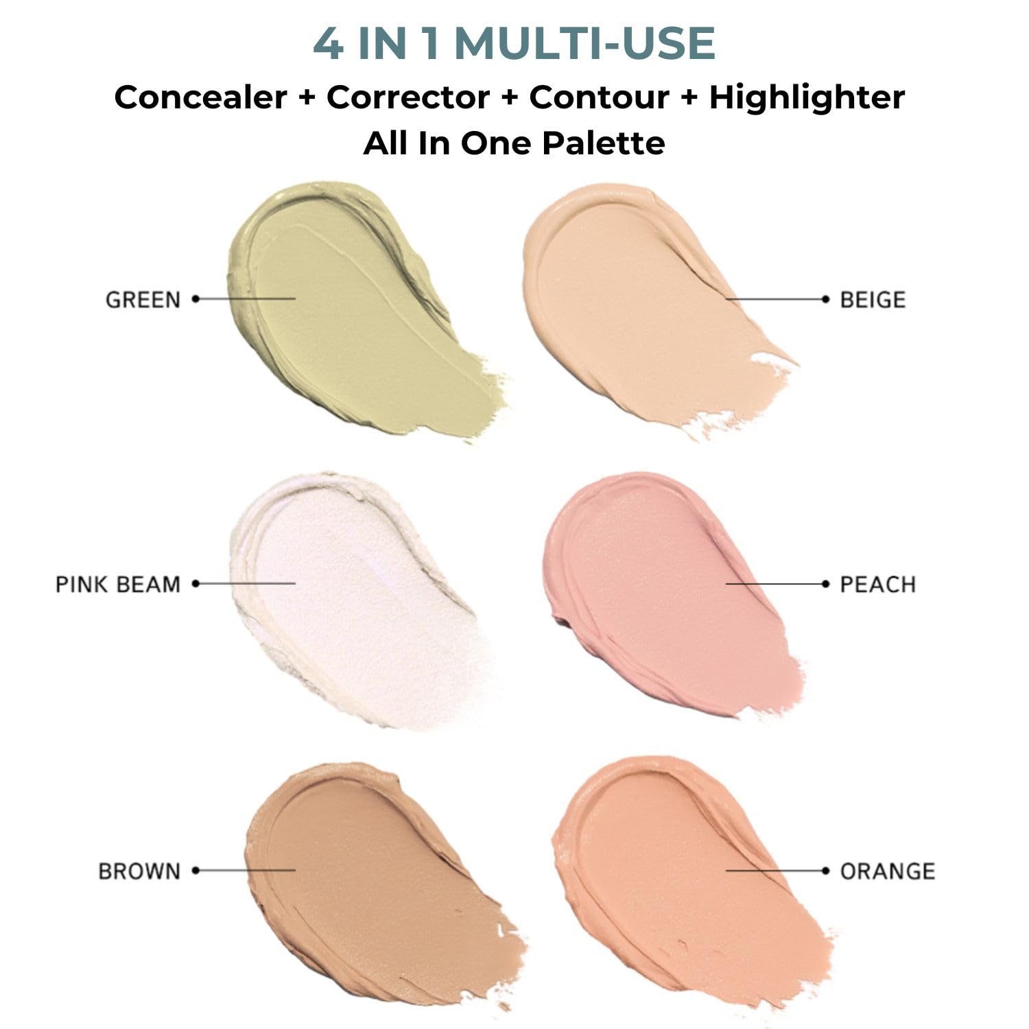ABOUT TONE Designing Multi Palette All-In-One Palette Concealer Corrector Highlighter Contour Shading Shaping Buildable Blendable Longlasting High Adherence Full Coverage Dark Circles Blemish Redness - Image 3
