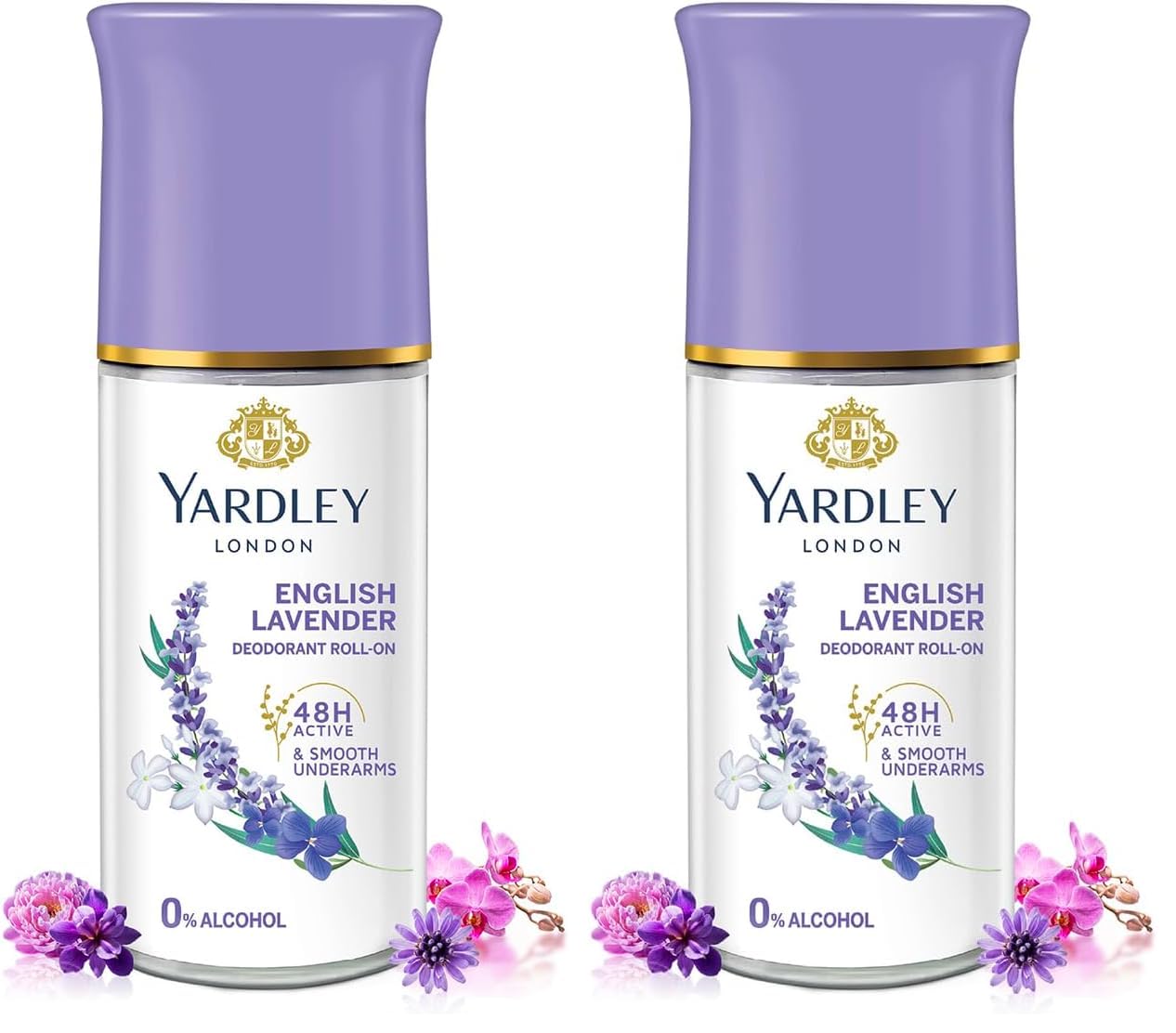 Yardley London English Lavender Anti Perspirant Deodorant Roll On For Women, Floral, 50ml (Pack of 2)-image-30