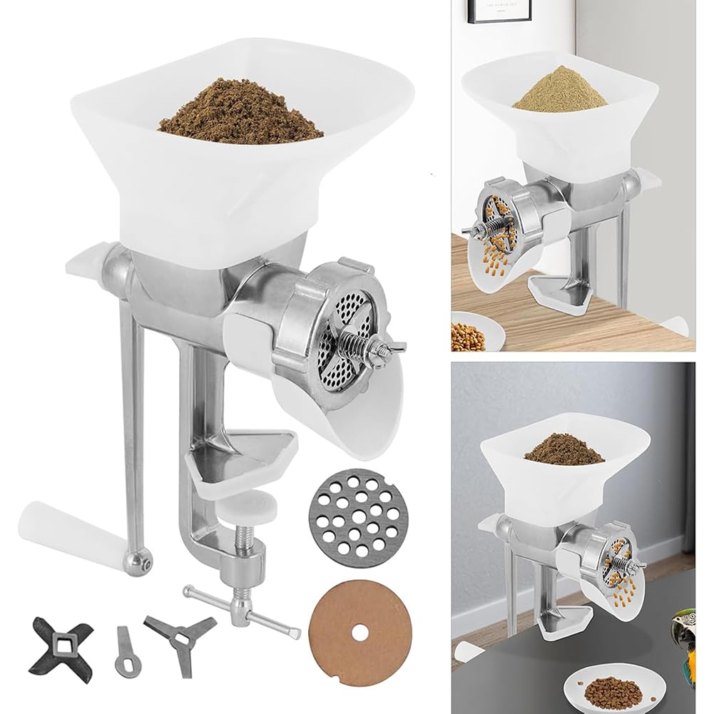 Máquina de pellets de alimentación animal, máquina manual de pellets con placas de 1,5 a 10 mm para aves de corral, peces, granulador de alimentación de pájaros