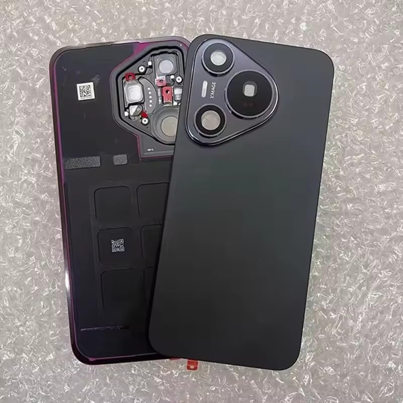 SHOWGOOD Back Cover for Huawei Pura 70 Housing Lid Battery Rear Case + Camera Frame Glass Lens + Adhesive Chassis ﻿ (White)