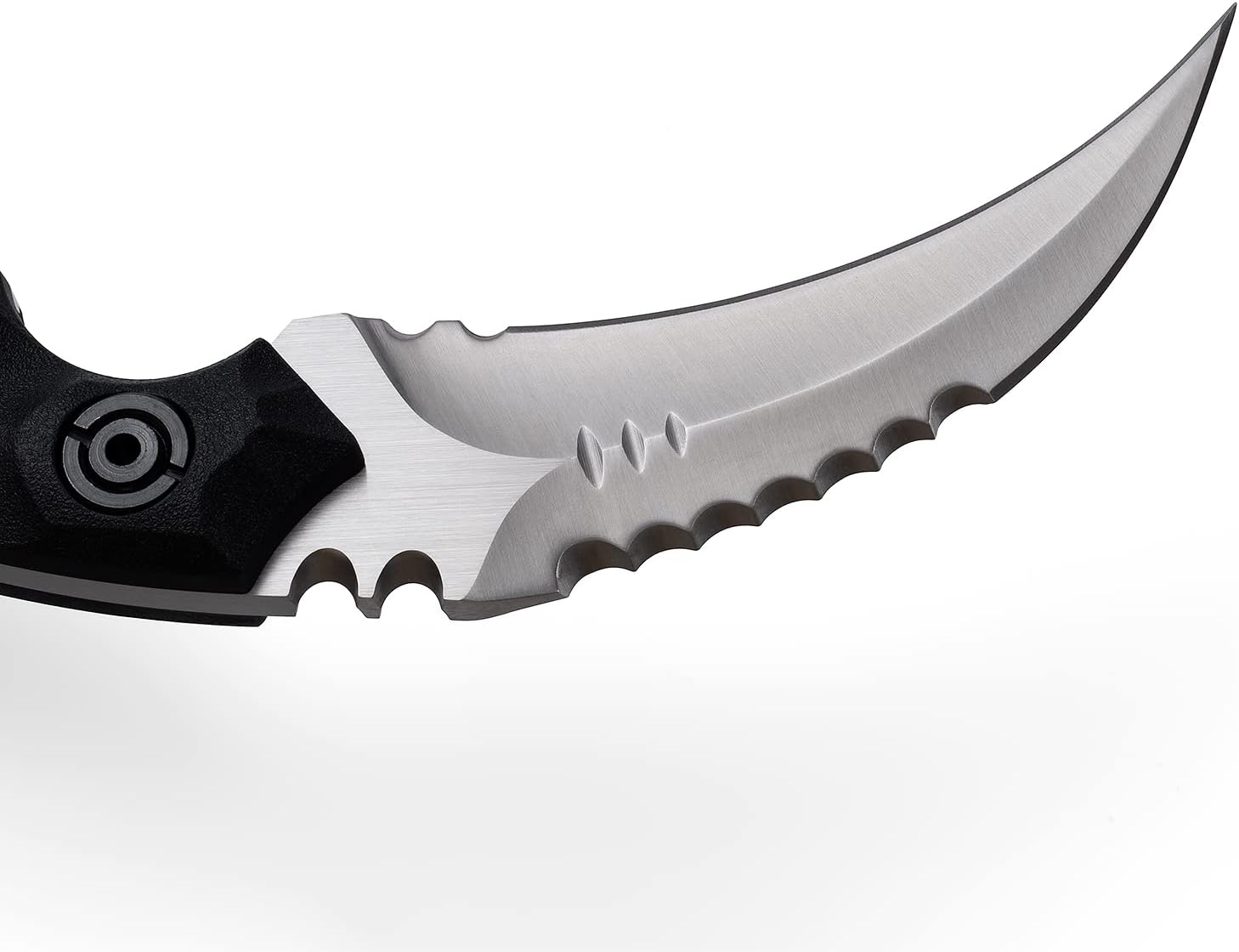 Fixed Blade Knife, D2 Steel Blade, G10 Handle, Tactical EDC, Double Edged, Claw Knife, Utility for Outdoor Survival, Hiking, Camping with Kydex Sheath OK1212 (Black/Silver) - Image 8