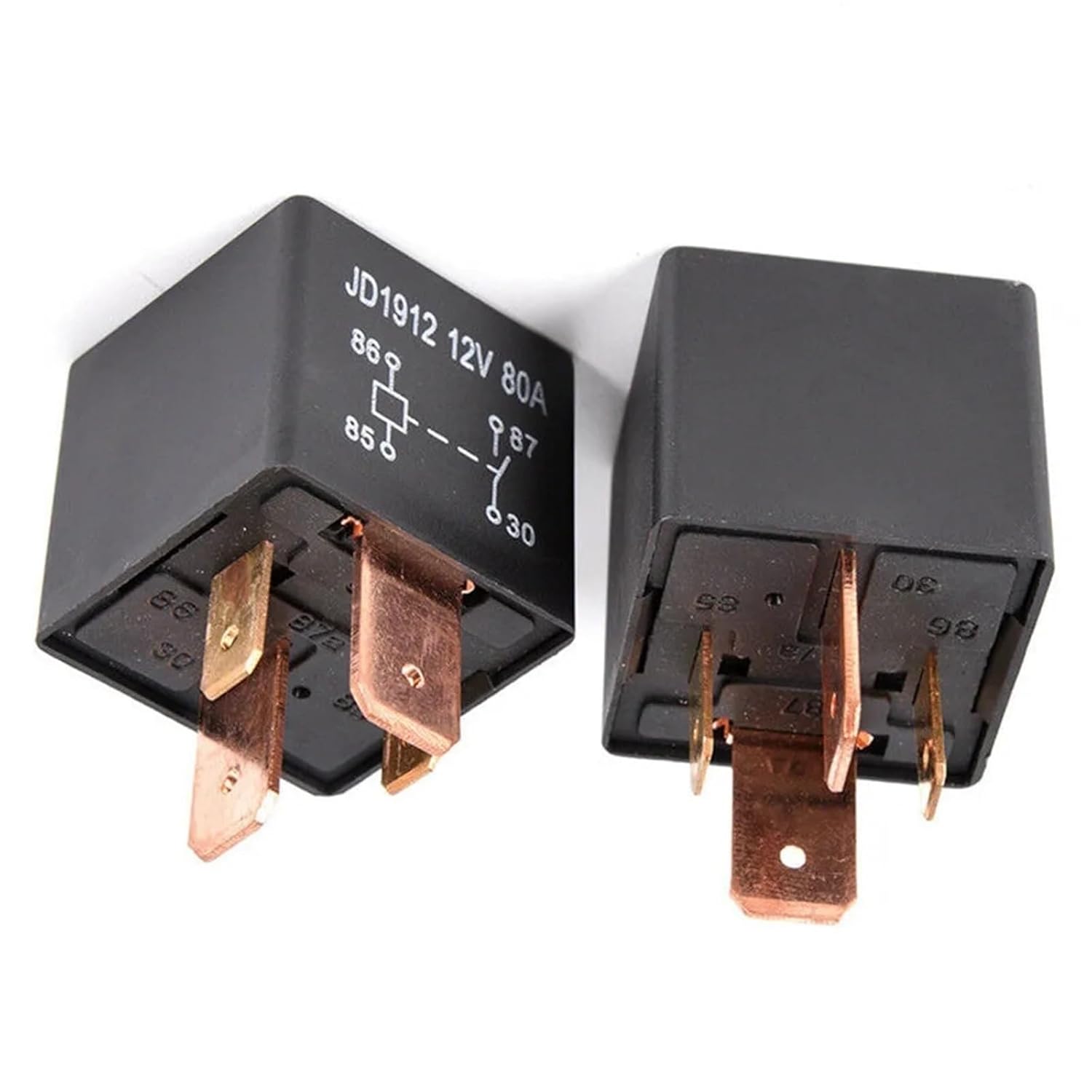 80A Heavy Duty Waterproof Relay 4 Pin 12V 24V JD1912 Automotive Marine Electrical Switch High Capacity 100k Life Cycle