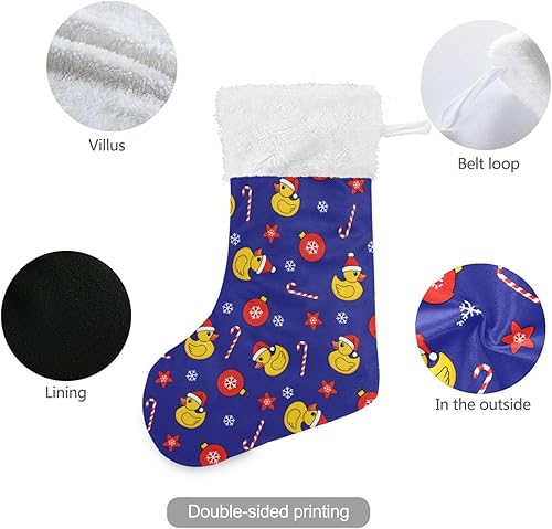 Miniatura 3 de Calcetines de Navidad de pato de goma, 17.7 pulgadas, decoraciones de regalo de Navidad grandes personalizadas y suministros de fiesta, utilizados