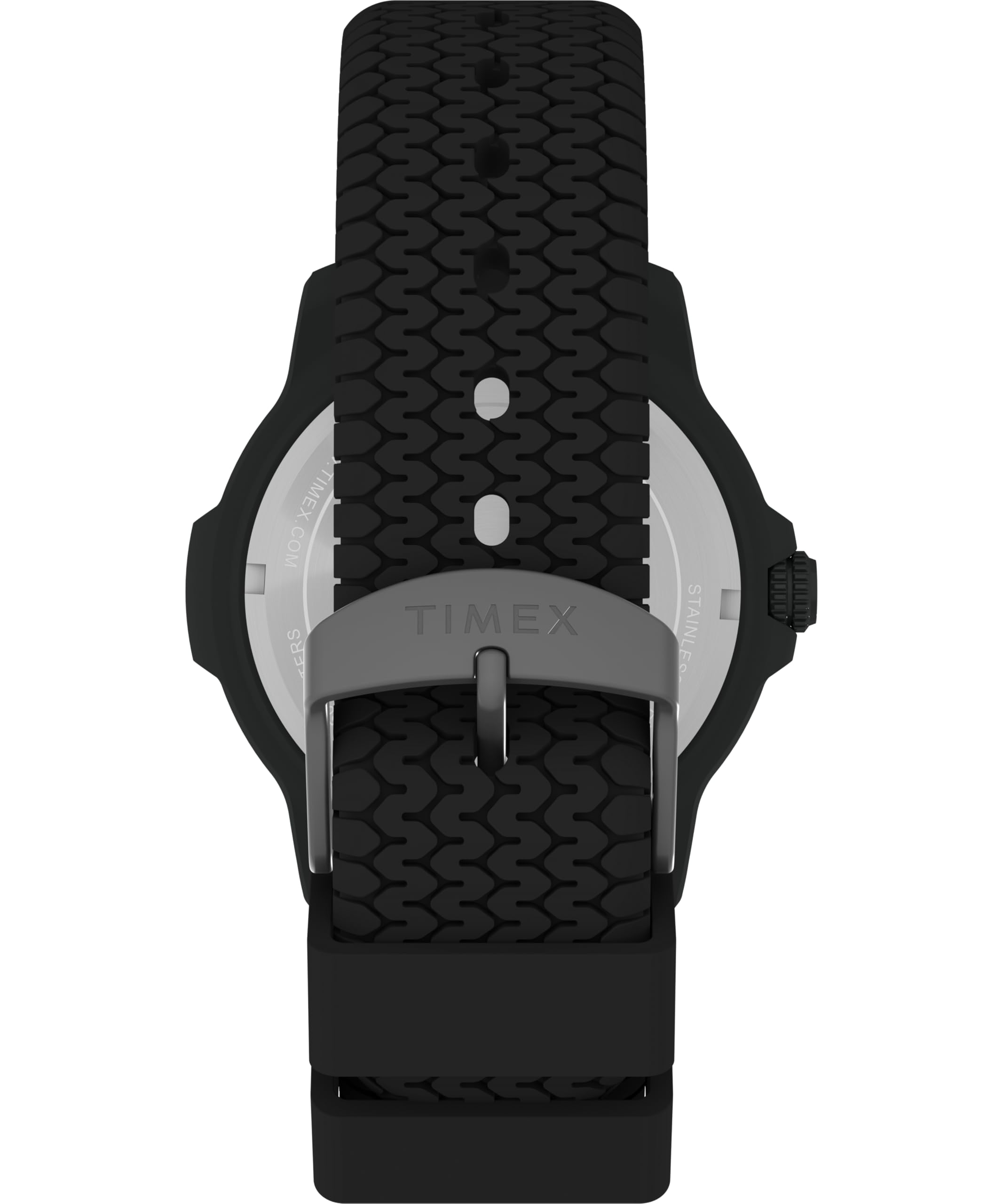 Timex Męski zegarek kwarcowy Expedition Timber 42 mm - czarny silikonowy pasek z czarną tarczą i etui TW4B34800