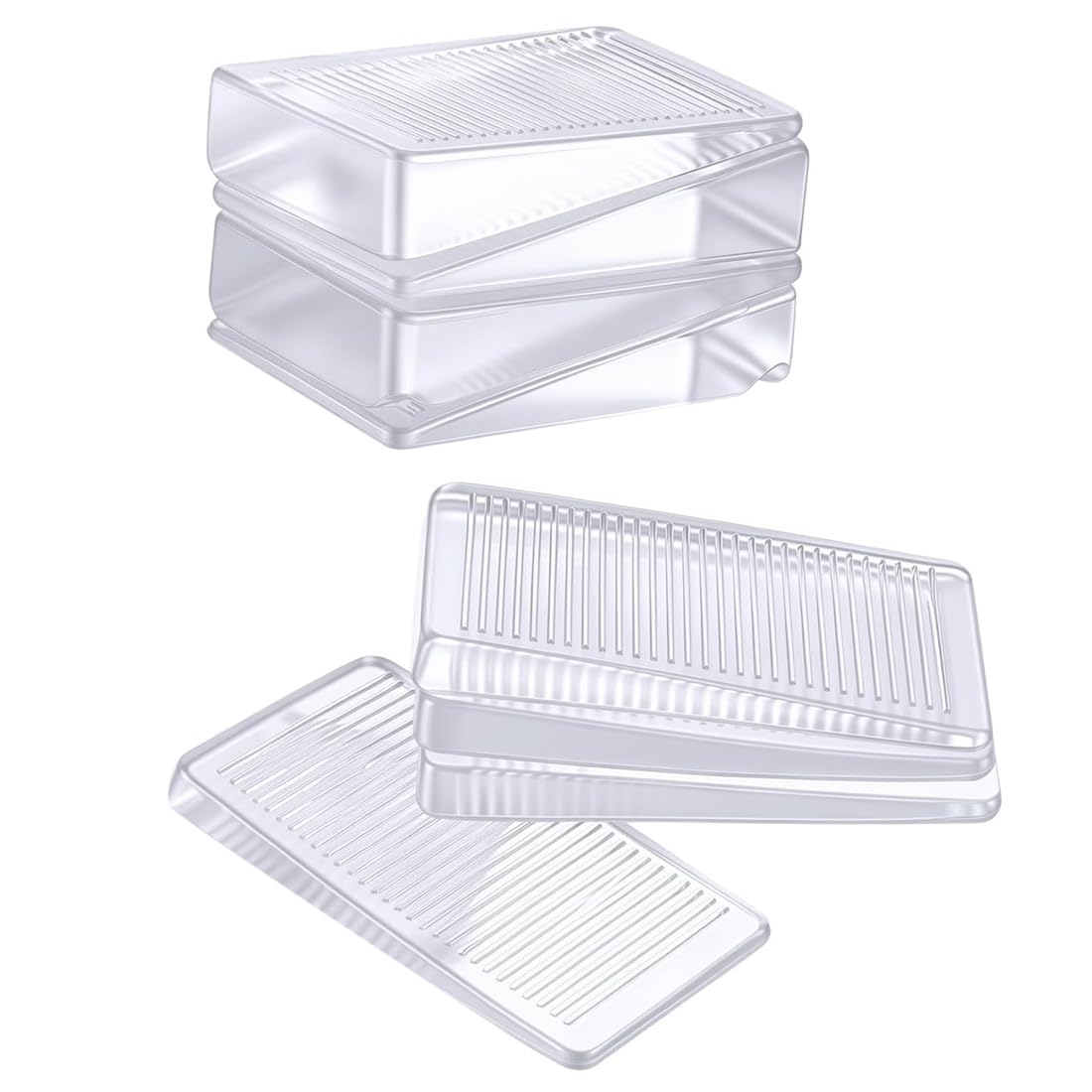 Wesafrae 8Pcs Furniture Levelers Flexible Plastic Shims Level Wedge For Table Wedge Clear Shim Adjustable Blocks Furnitures