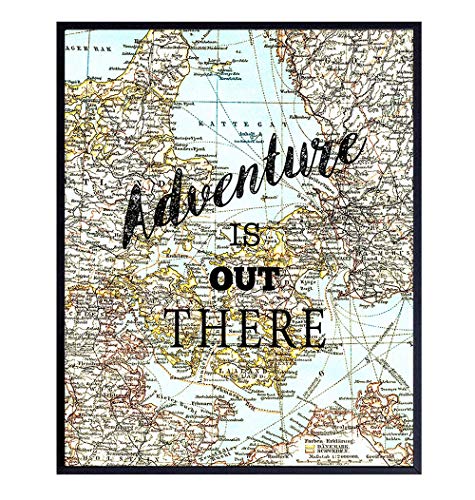 Adventure Is Out There - Motivational Wall Art Print -
