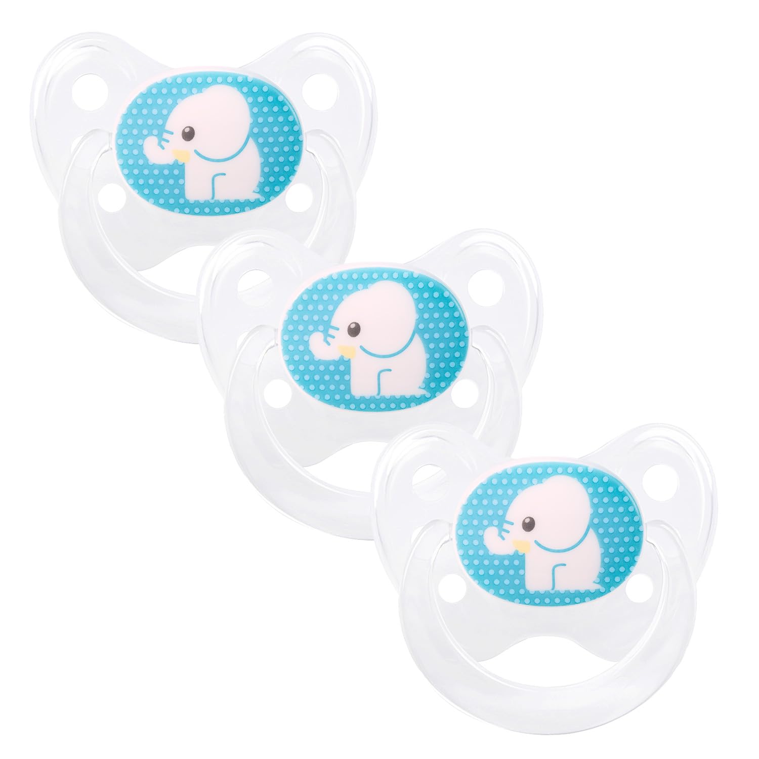dentistar Set de 3 Chupetes Ortodónticos de Silicona – Talla 1, 0-6 meses – Chupete recien nacido previene la desalineación de los dientes – Libre de BPA – Corazón, Azul — view 24
