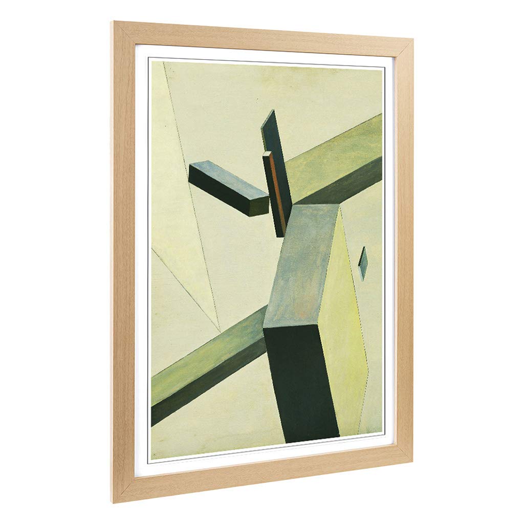 Big Box Art Framed Print of El Lissitzky Composition Design | Wall Art Picture | Home Decor for Kitchen, Living, Dining Room, Bedroom, Hallway, Office, Oak, A2 / 24.5x18 Inch / 62x45cm