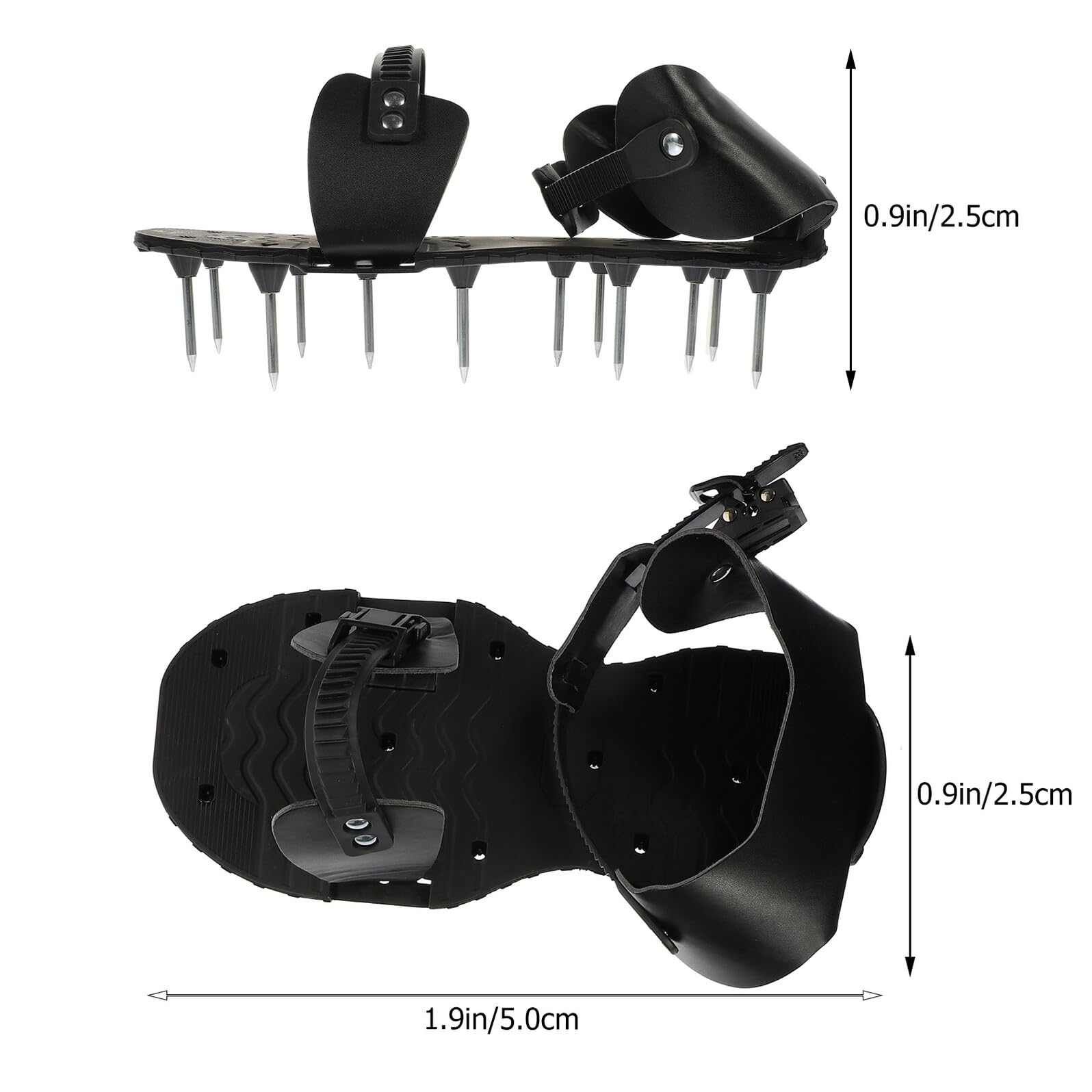 Zapatos Aireadores para Césped Púas de PU y Correas Ajustables, Sandalias Aireadoras para Jardín Que Mejoran la Salud del Césped en Patios y Jardines