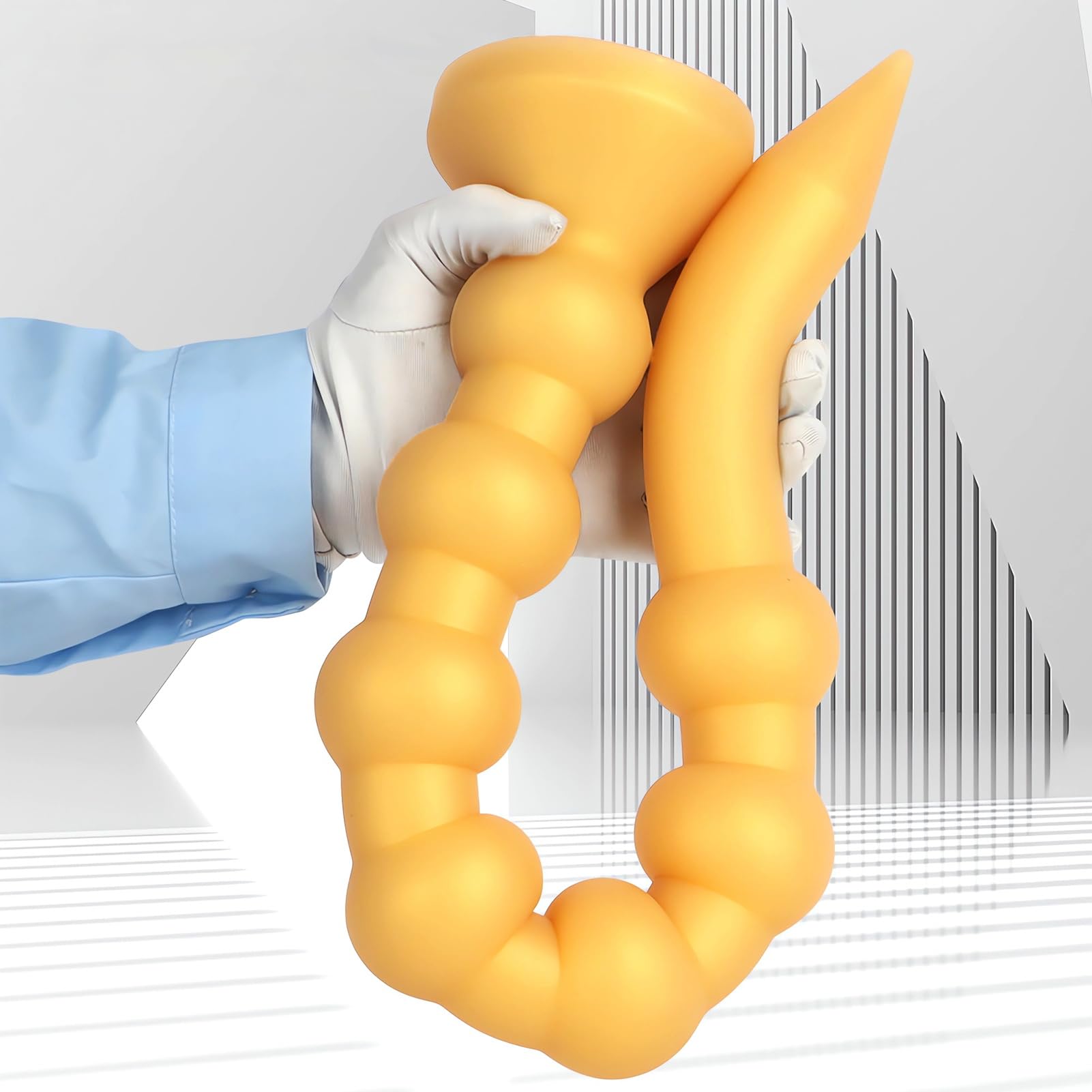 SXOVO Plug Anale Dilatatore Donna Uomo, 57 CM Palline Anali Extra Lunghe e Spesse con 7 Perle, Butt Plug Analesex Toy per Penetrazione Profonda e Allenamento Anale, BDSM Toys Sessuali per Donna Uomini