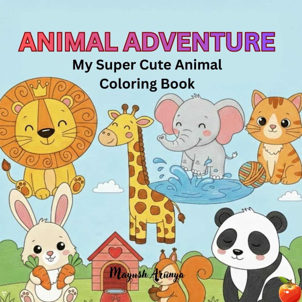 ANIMAL ADVENTURE: My Super Cute Animal Coloring Book