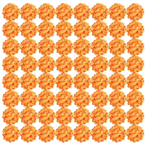 Auihiay 64 PCS Full Hydrangea Flowers, Silk Hydrangea Artificial Flowers