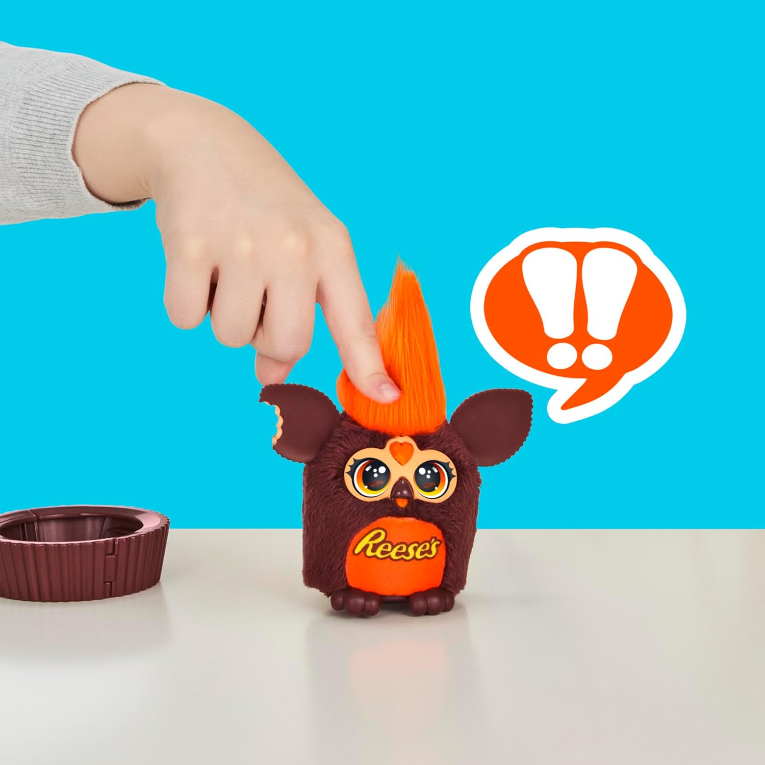 FURBY Furblets REESE'S Peanut Butter Cup Mini 3-Inch Electronic Plush, Candy Toys for Kids 6+