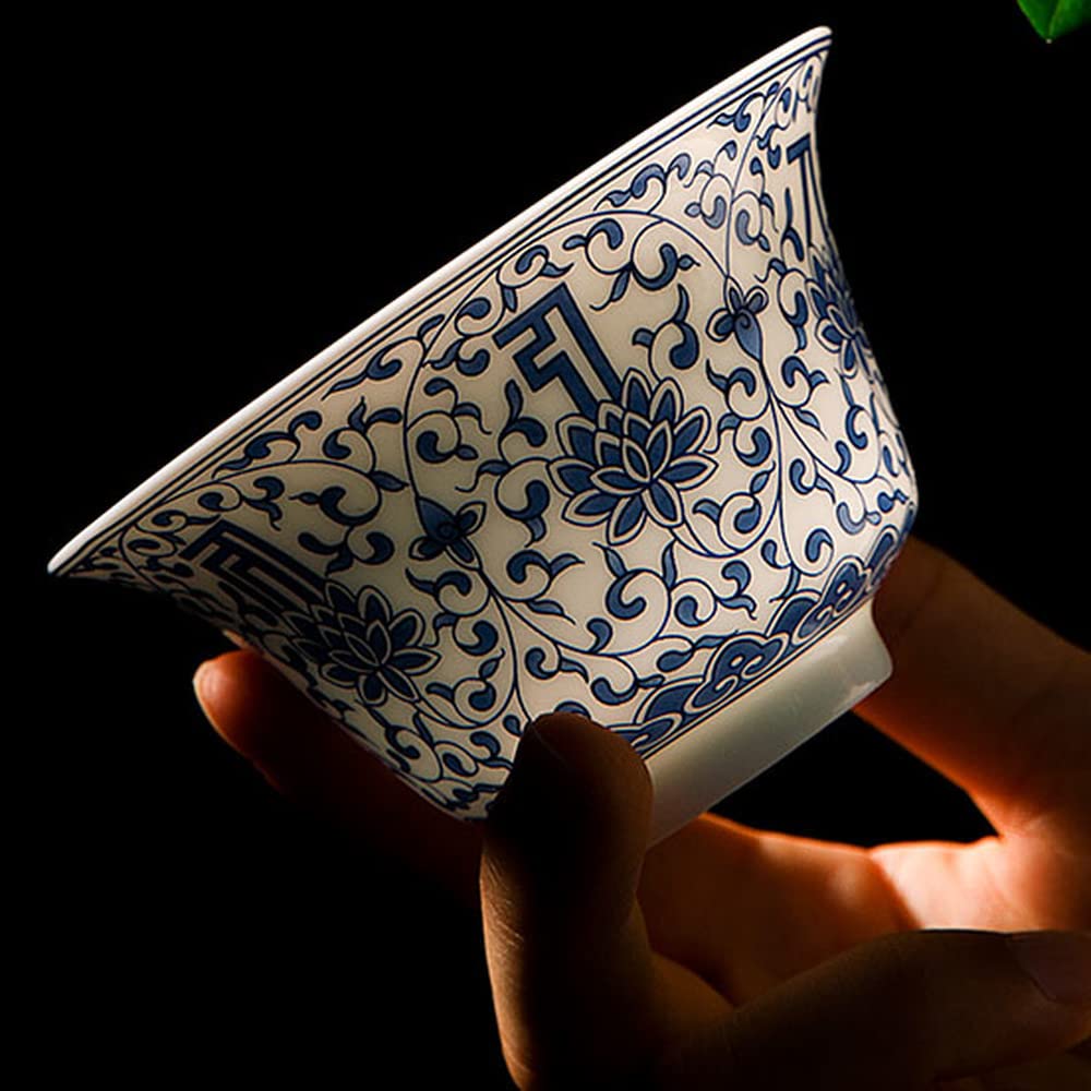 Chińskie filiżanki do herbaty, chiński zestaw do herbaty, 120 ml chińska porcelana Jingdezhen, miseczka do herbaty Gaiwan, zestaw do herbaty Kung Fu, ceremonia herbaty