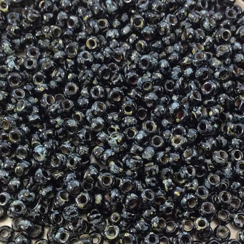 Picasso Gris Negro Mate 22 gramos Miyuki Rocallas de redonda 8/0 seed bead aprox. 22 G tubo
