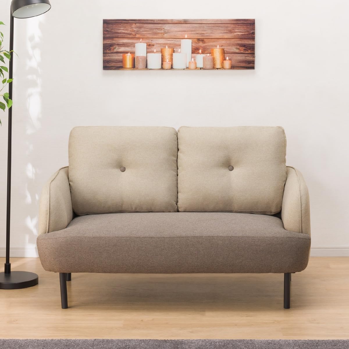 ニトリ　2人用ソファ 2人掛けリラックスコンパクトソファ (コーデュロイ BE) | ニトリ