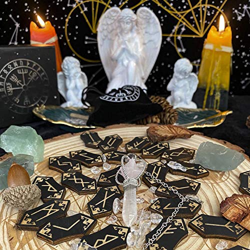 Set di carte rune per tarocchi, 24 pezzi, set di