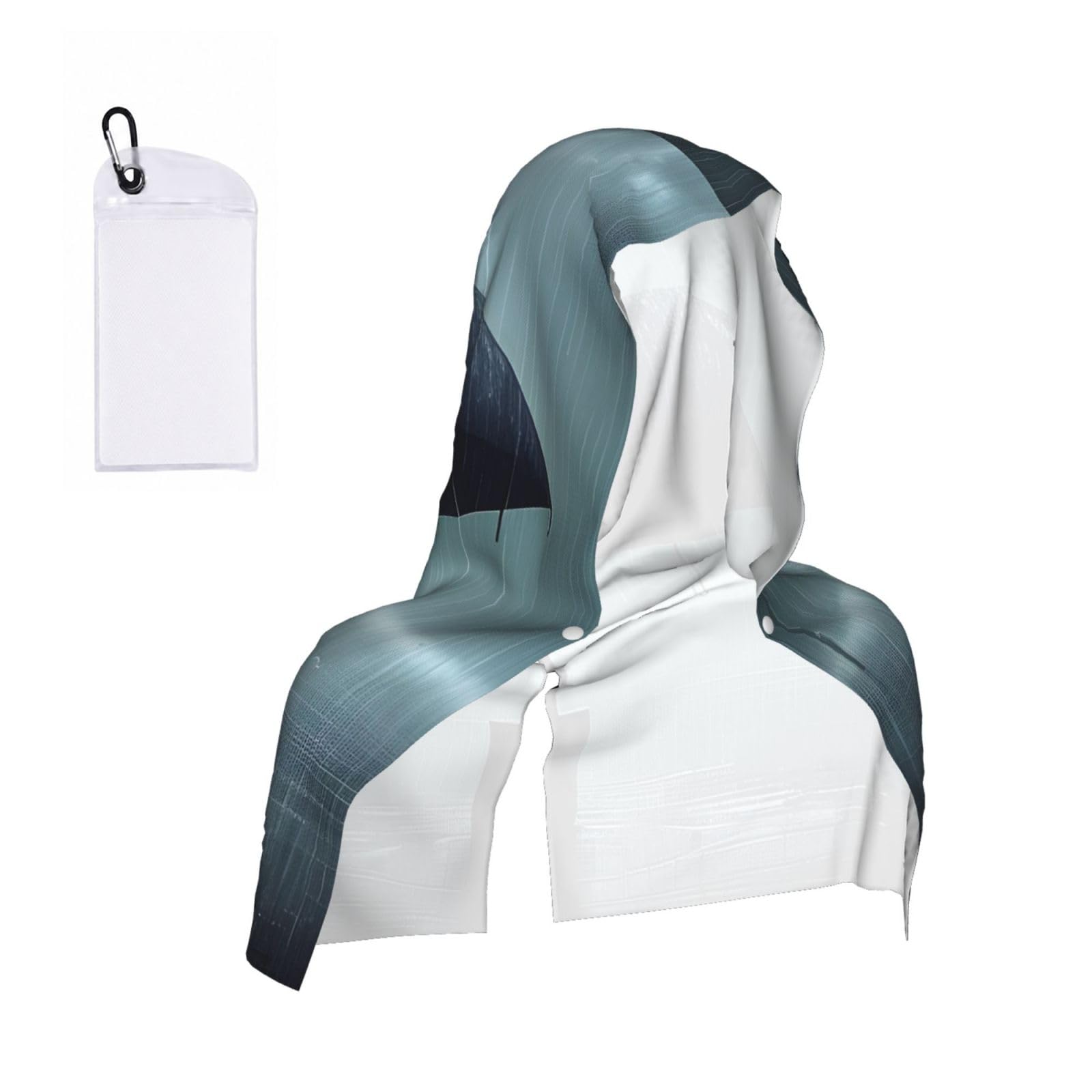 CNTDBU Black umbrella in the rain Cooling Towel Hooded-Instant Chill Neck Cover for Sports, UV Cooling Rag for Running Gym