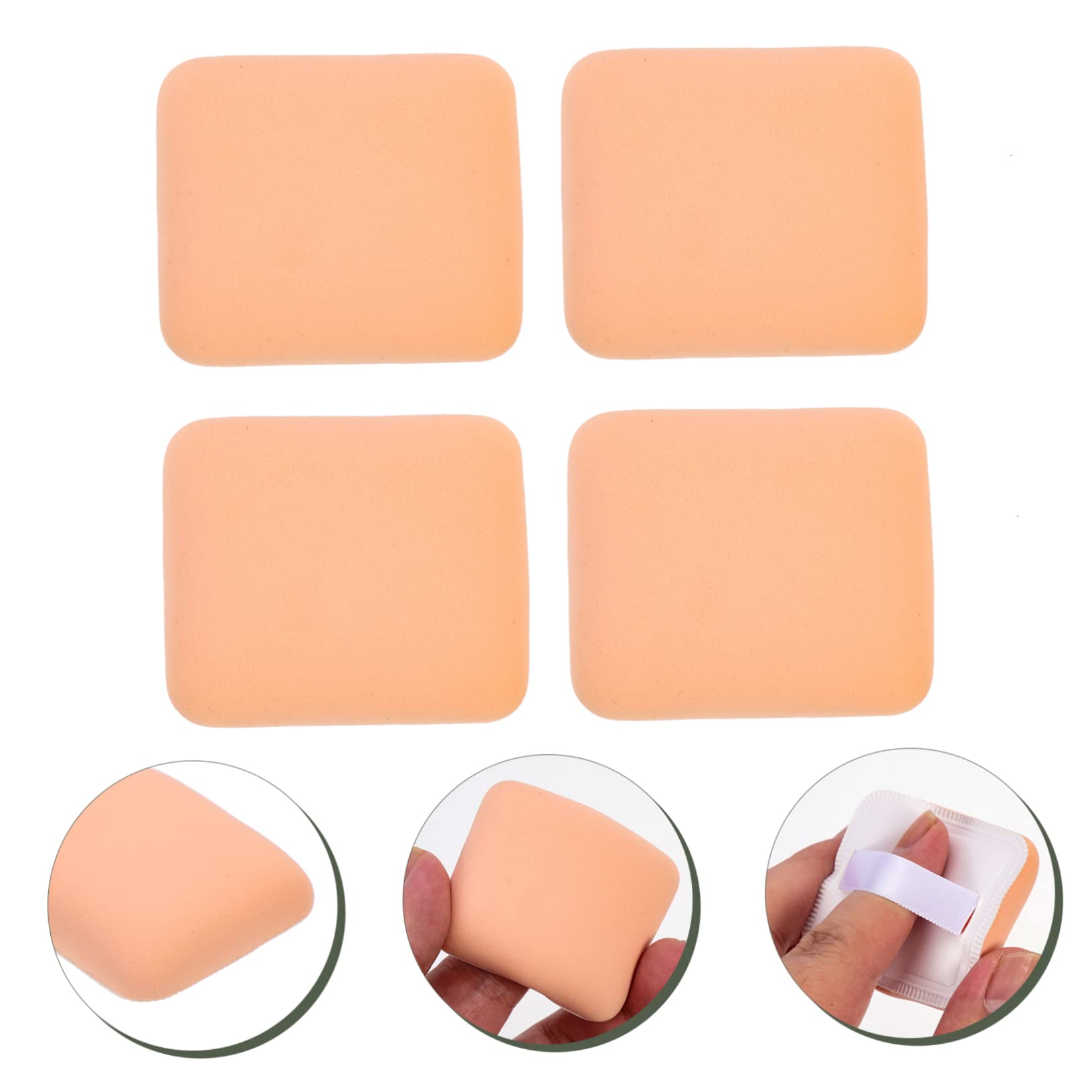 AUTSUPPL 4Pcs Makeup Supple Powder Puff for Home Travel Versatile Shape for Setting Touch Makeup Pads for Natural Finish