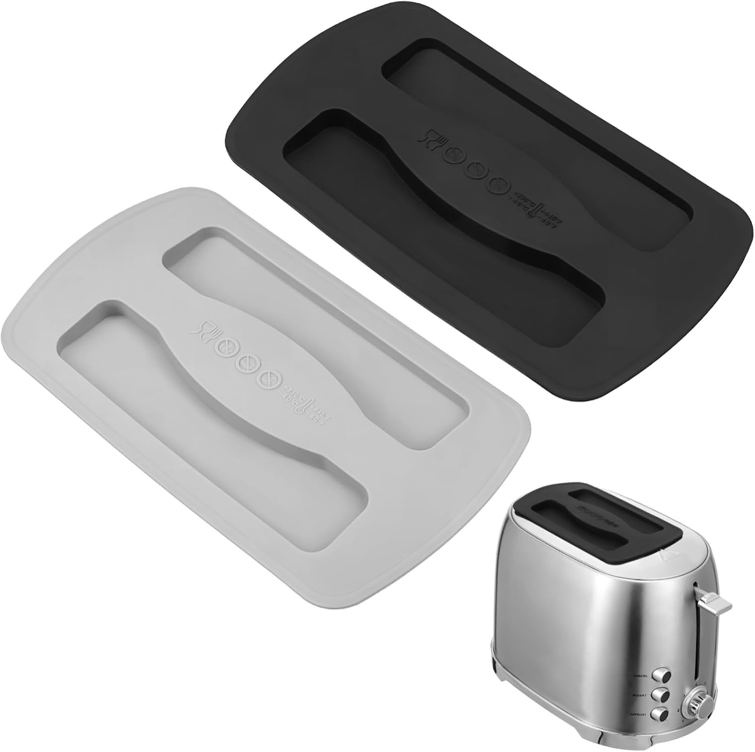 2pcs Silicone Toaster Oven Cover Dust Protector for Bread Machine