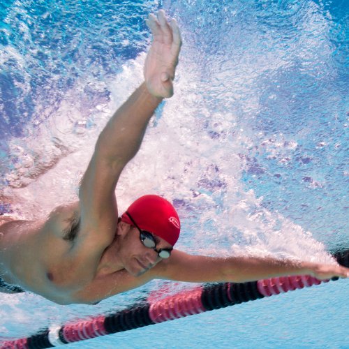 Spandex Swim Cap Black #TOP1