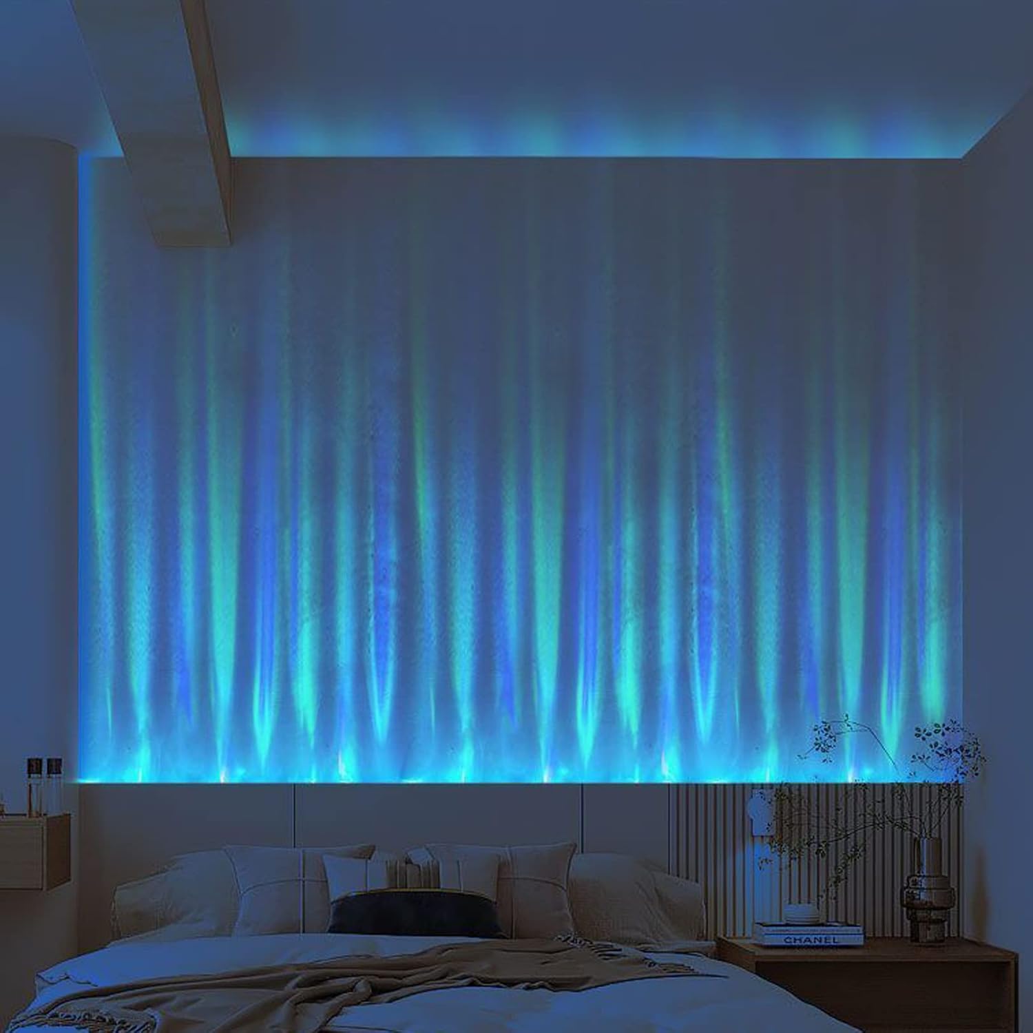 Led Wall Washer Lighting Outdoor Water Ripple Dynamic Wall Lamp Waterproof Landscape Projector Lighting for Project Building Garden Wall Lighten Decoration (Color : 16 Colors, Size : 5Head)