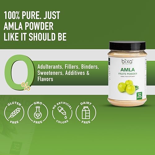 Miniatura 5 de bixa BOTANICAL Amalaki Amla Berries Powder Grosella espinosa india Rico en vitamina C natural Sin OMG Sin gluten Sin conservantes