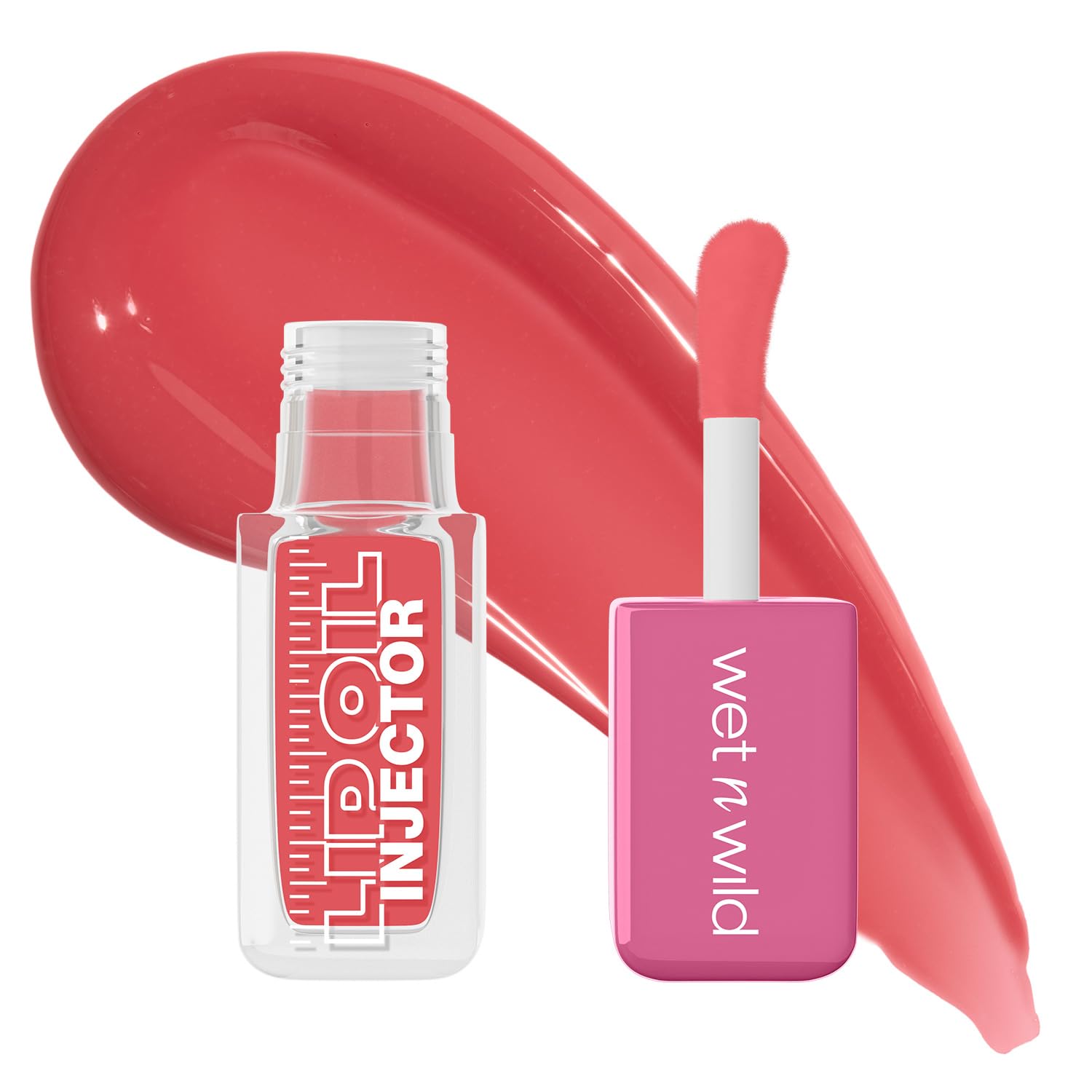 Wet n Wild, Plumping Lip Oil Injector, Glossy Finish, Smooth and Lightweight Texture, Non-Sticky Formula, Just a Hint