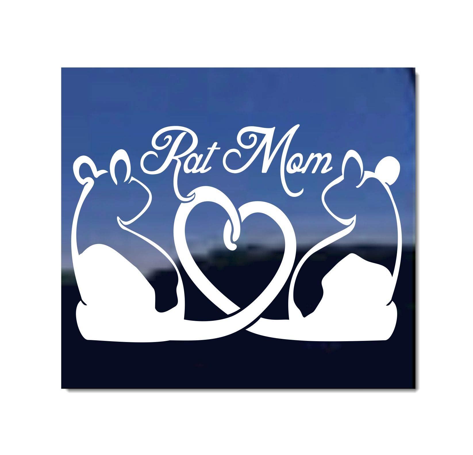 Rat Mom Decal | NickerStickers® Pet Hooded Rat Vinyl Window Decal Sticker