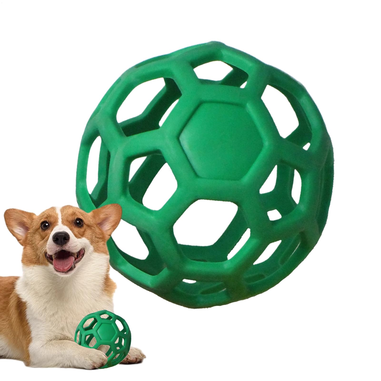 qixeuoa Interactive Dog Ball, Chew Toy for Fetch Games, High Jumping Rubber Ball, Interactive Game for Chewing, Indoor Entertainment, Fetch Training, Teething Outdoor Playtime Movement โ image 1