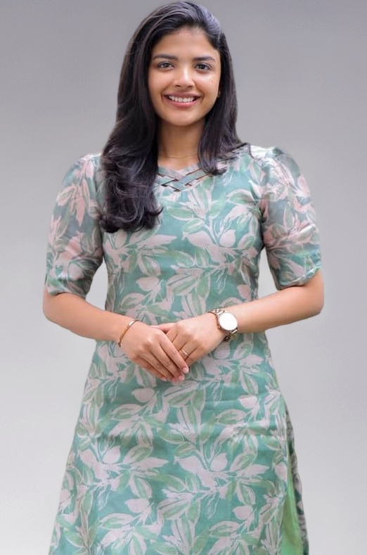 Women's Chanderi Stitched Straight Calf Length Printed Kurti for Women