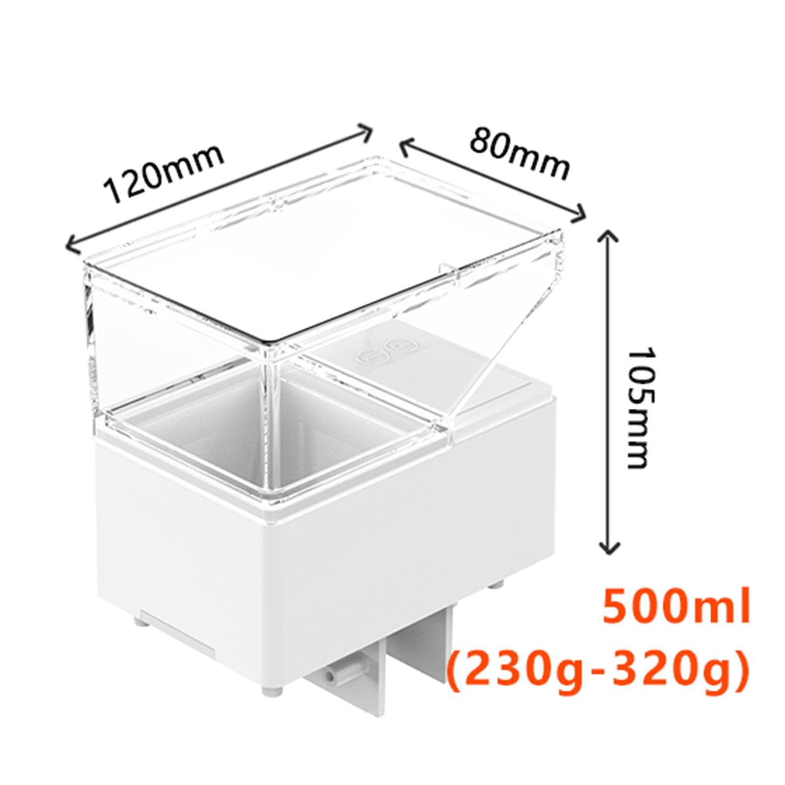 Fenteer Alimentador Automático de Alimento para Peces, Alimentador Automático de Peces, Dispensador de Pellets para Estanque, Alimentador de Peces para Vacaci, 500ML