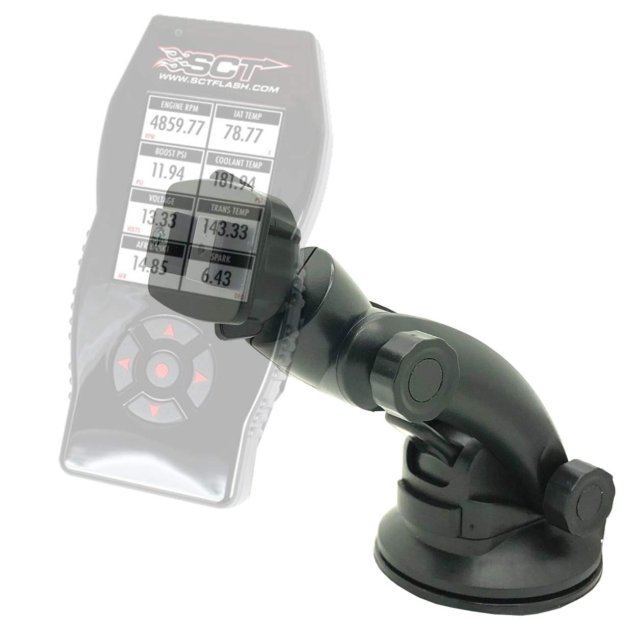 ChargerCity Dual Pivot Windshield Mount for SCT X4 7015 7416 7215 Edge Insight CT CTS CT2 CTS2 Cobb AccessPORT V3 Tuner Programmers Mount