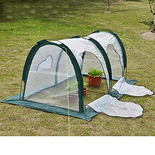 Preisvergleich Produktbild MAHFEI Tunnel Gewächshaus Balkon, Gewächshaus Klein Kleine Tragbare Gartenarbeit Pflanzendecke Für Blumen Und Gemüse Frostschutzmittel Isolationsschuppen (Color : Klar, Size : 300x100x100cm)