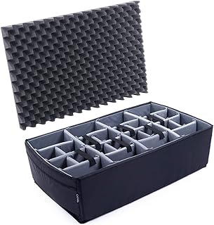 Grey CVPKG Padded dividers for The Pelican 1650 case. (with lid Foam)