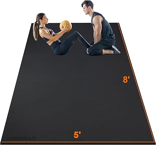 Esterilla de ejercicio grande de 0315 x 0197 x 0276in para gimnasio en casa tapete de goma para fitness tapete de yoga grande para levantamiento de